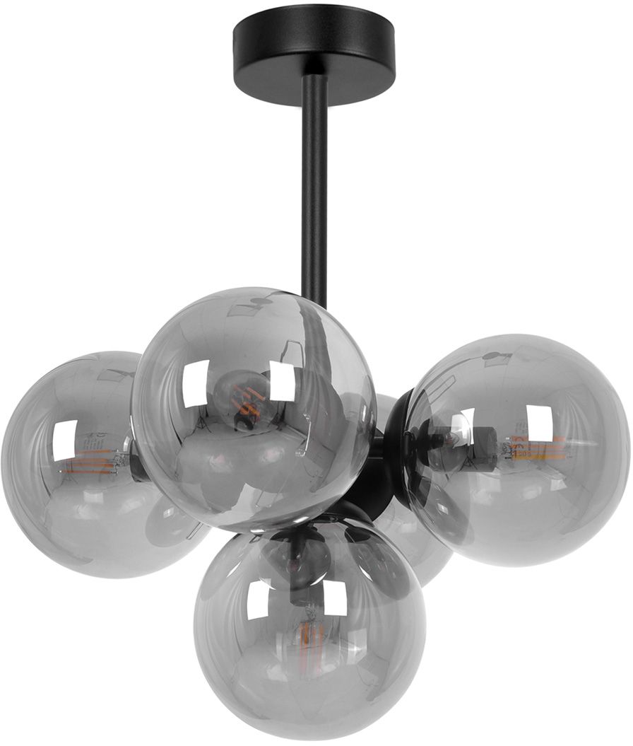 Darmowa Dostawa - Lampa podsufitowa 5x10 W czarna-grafitowa Kaja Megan K5364