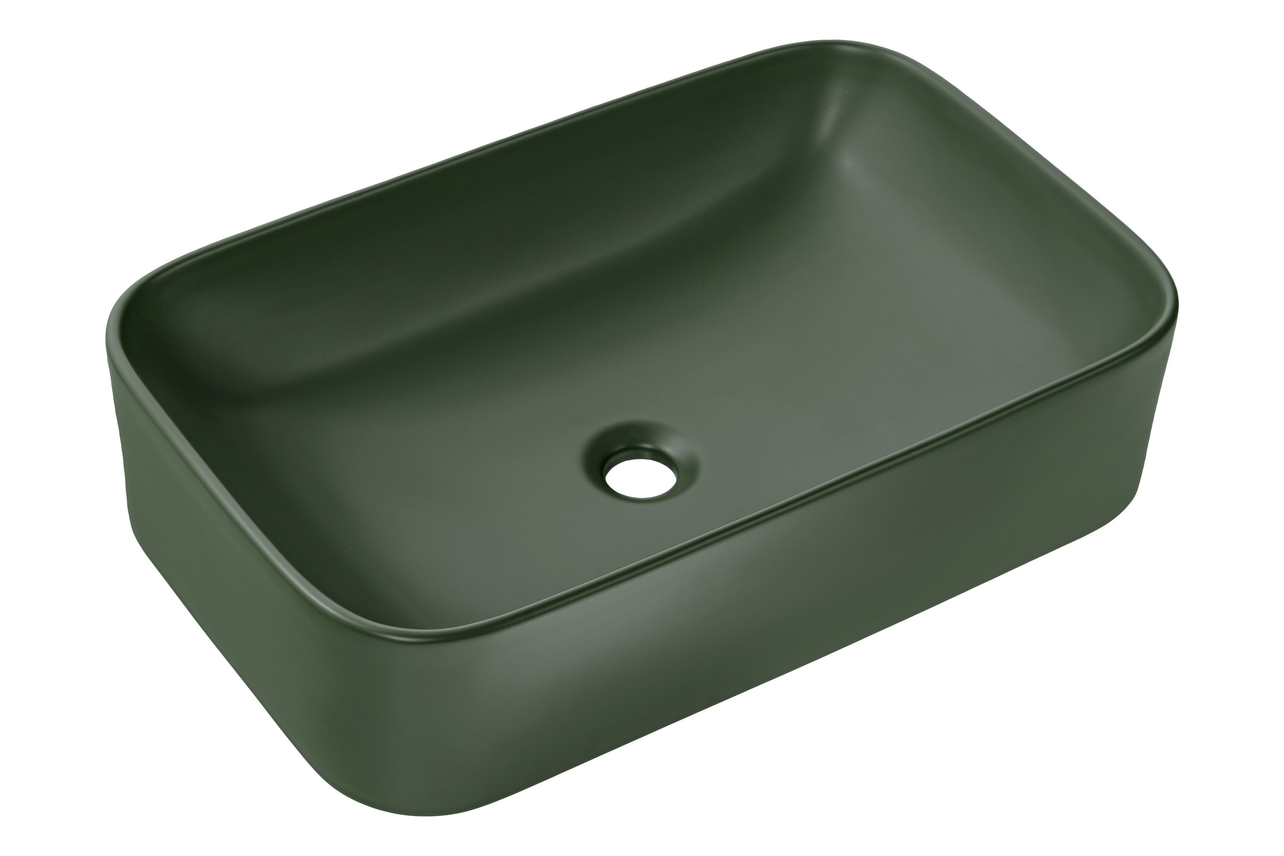 Darmowa Dostawa - Umywalka 61x38 cm prostokątna nablatowa zielona Comad Kama UNKAMAMFG60