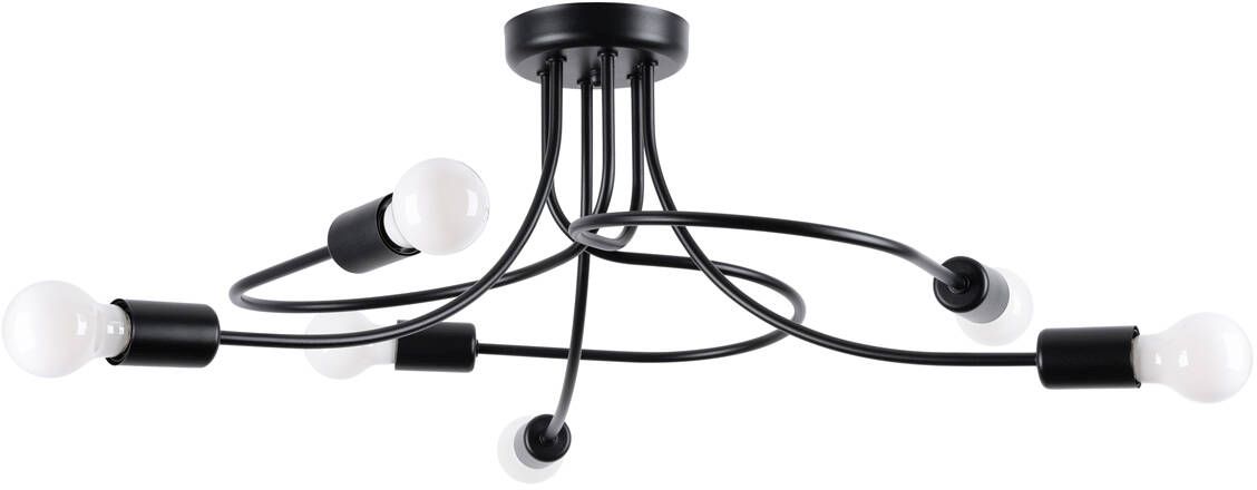 Darmowa Dostawa - Lampa podsufitowa 6x15 W czarna Sollux Lighting Levar SL1456