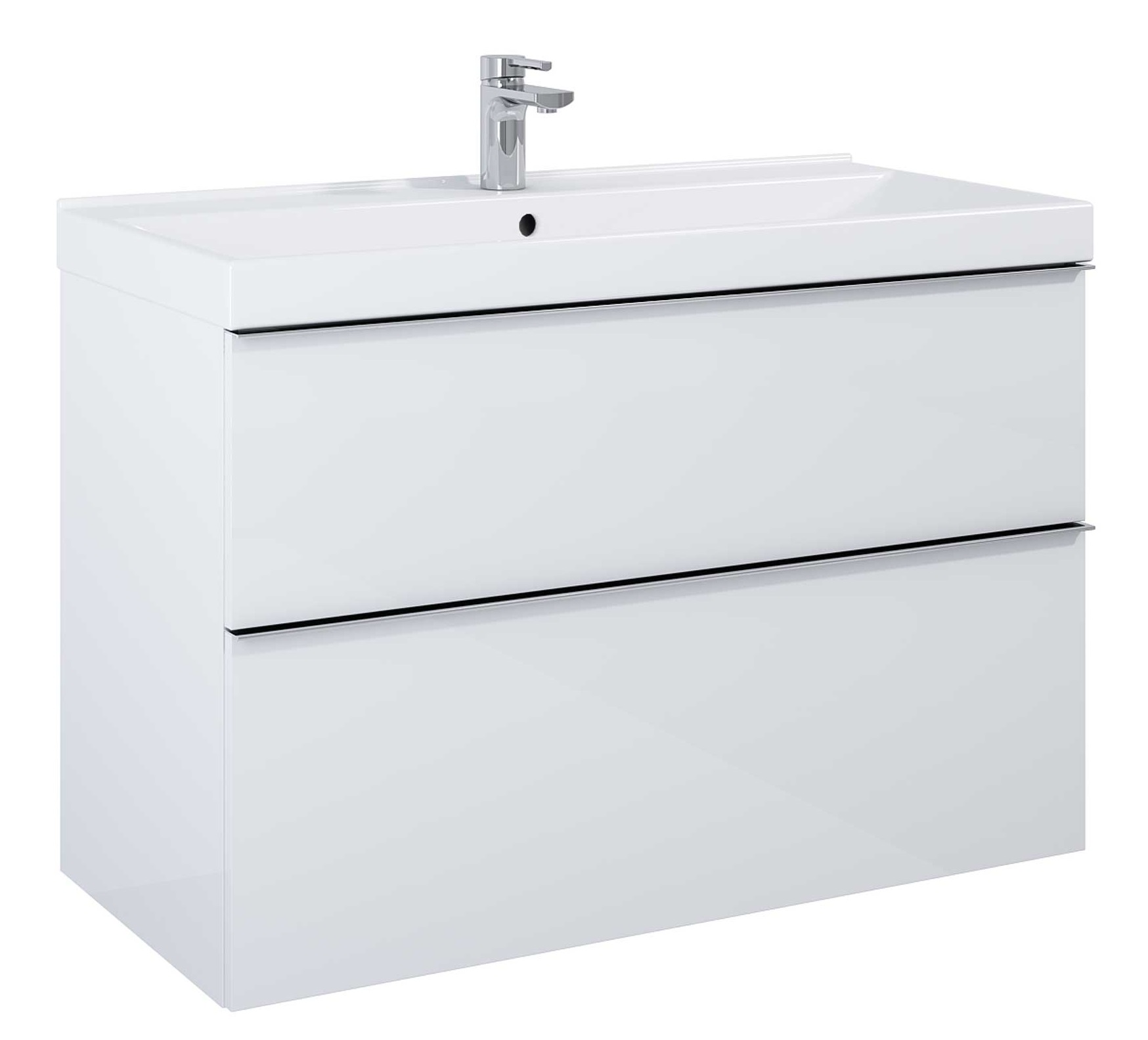 Darmowa Dostawa - Szafka 100x44.9x63.5 cm podumywalkowa wisząca biała Elita Look RE011000028060