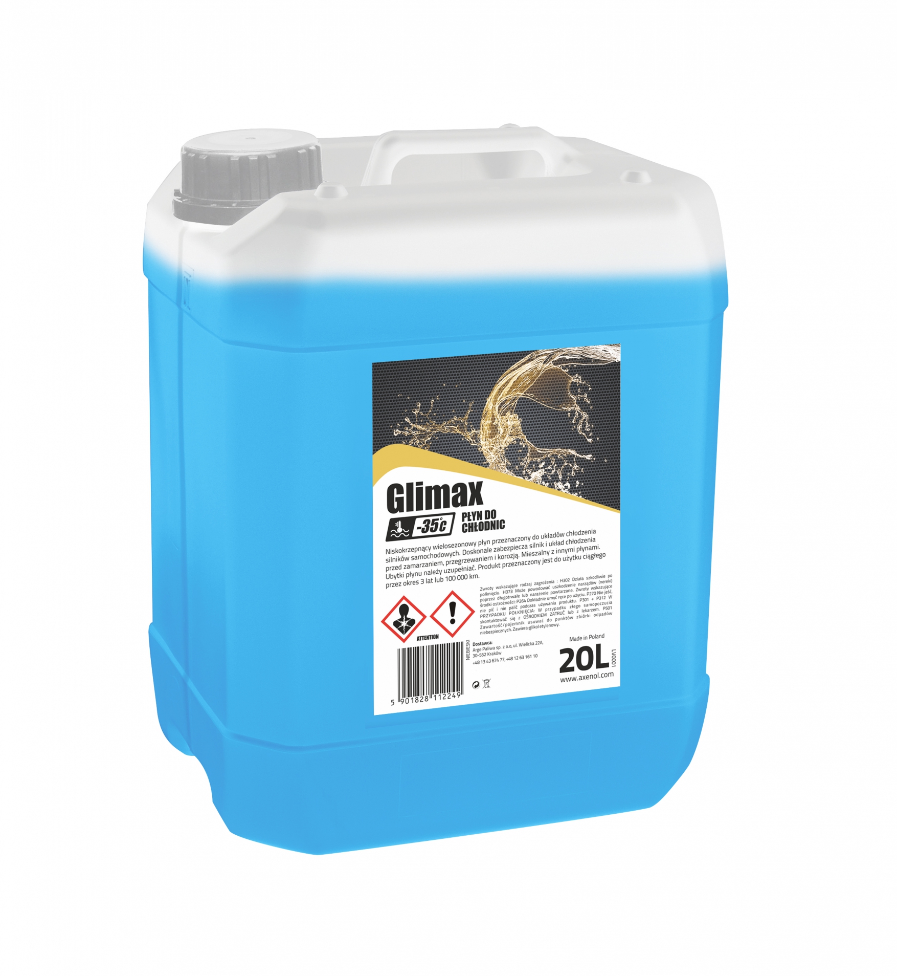 AXENOL GLIMAX PŁYN NIEBIESKI -35* 20L - Petrostar