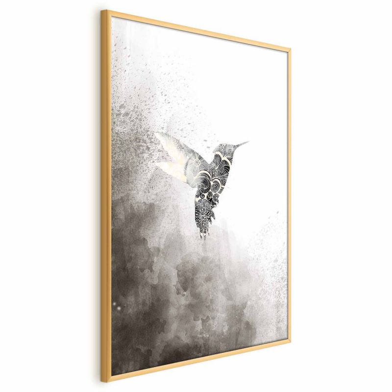 Plakat Artgeist Etniczny koliber 29,7x42 cm z ramą złotą 1 szt