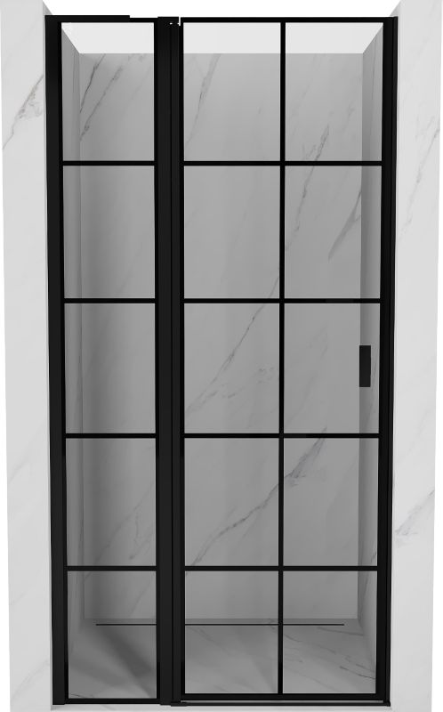 Drzwi prysznicowe Mexen Mist L czarne 115x200 cm lewa stronność 1 szt