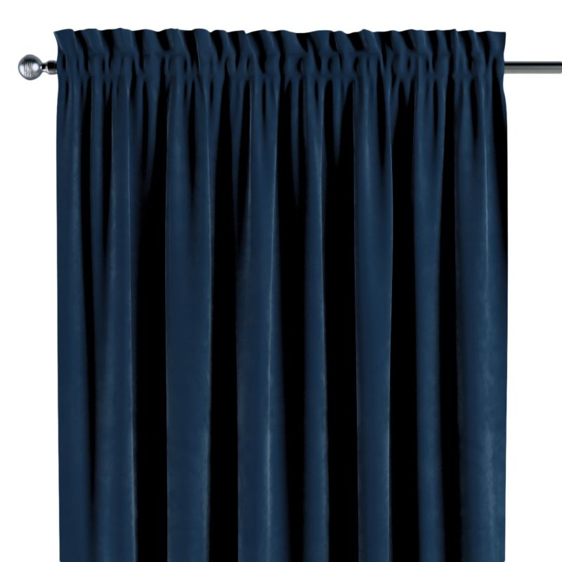 Zasłona na kanale z grzywką 1 szt. 130 x 260 cm Dekoria granat 1 szt.
