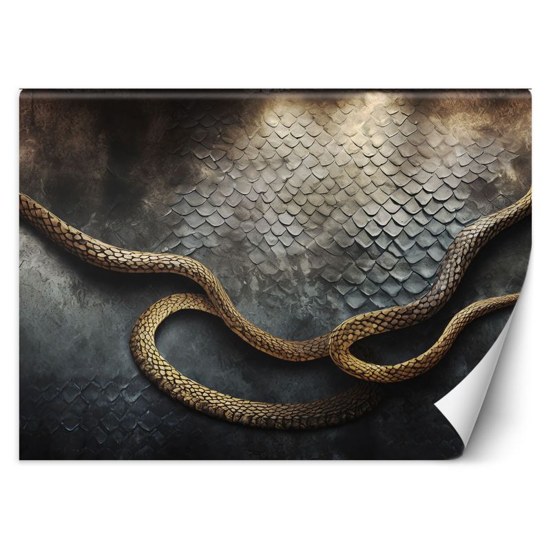 Fototapeta Feeby Złoty wąż 3D 150x105 1 szt