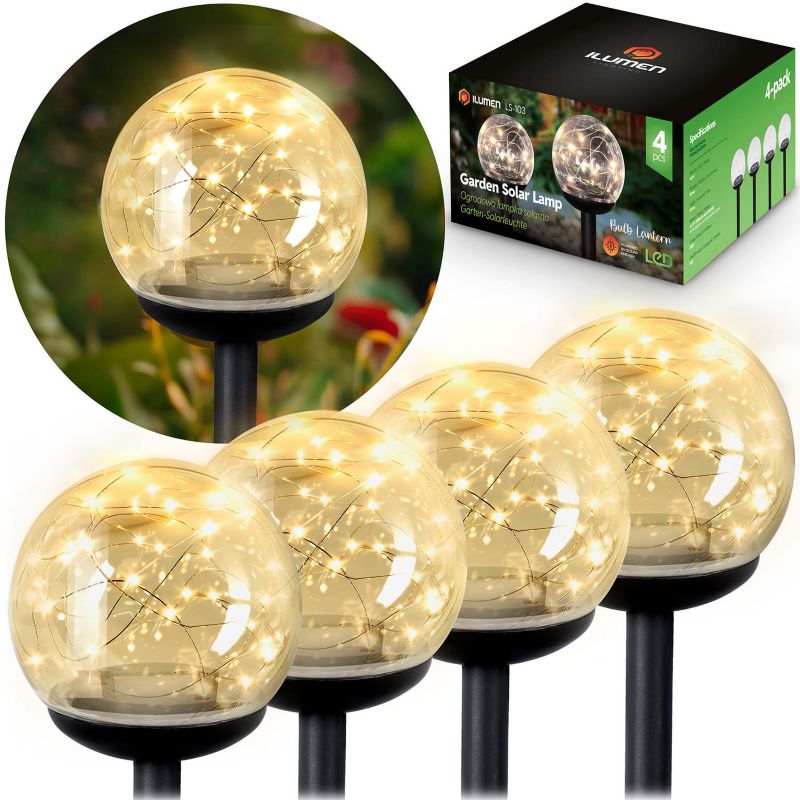 Lampka solarna Ilumen naziemna wbijana 40cm LS-103 4 szt.