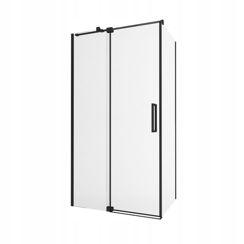 Kabina prysznicowa HT Durasan 80-140 x 80-100 cm czarny mat bez brodzika 1 szt.