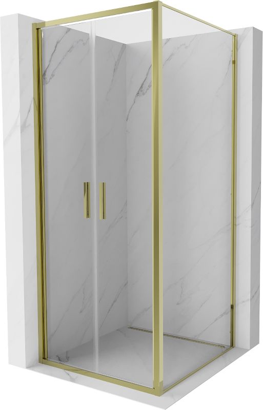 Kabina prysznicowa Mexen Exo uchylna 80 x 80 cm transparent złota 1 szt.