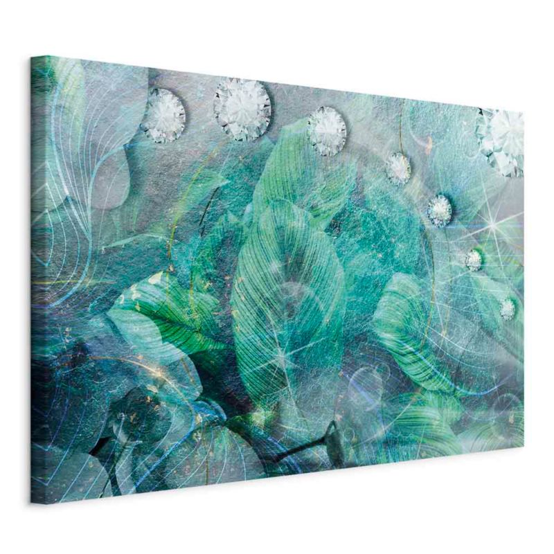 Obraz Artgeist Turkusowe liście 120 x 80 cm flizelina 1 szt
