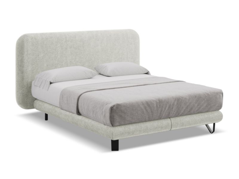 Łóżko Makamii Ilima z tkaniną boucle 180x200 beżowy 1 szt.