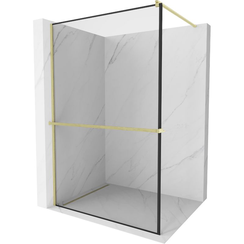 Ścianka prysznicowa Mexen Kioto+ czarny wzór 90x200cm 800-090-121-55-70 1 szt.