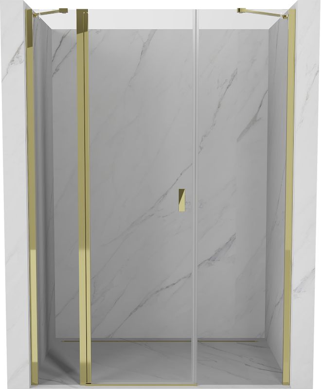 Drzwi prysznicowe Mexen Mist transparent złote 155x200 cm 1 szt