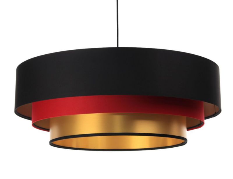 Lampa Bps Koncept wisząca TRIO MIX czarna/czerwona/złota 1 szt