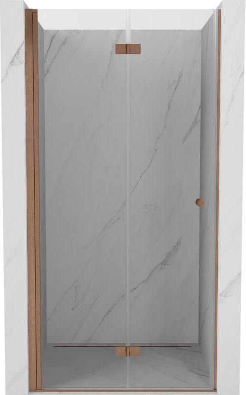 Drzwi prysznicowe Mexen Mist-F złoty szczotkowany 80 cm 1 szt