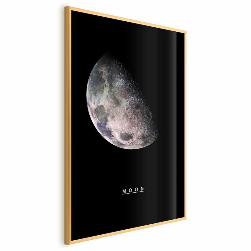 Plakat Artgeist Księżyc 21x30 cm z ramą złotą 1 szt