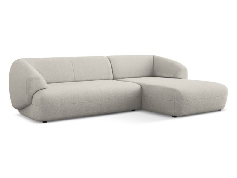 Narożnik prawostronny Makamii Moana z tkaniny bouclé 280x156 cm beżowy 1 szt.