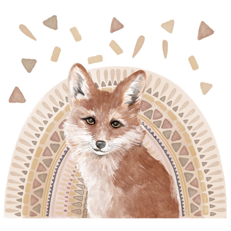 Naklejka na ścianę Pastelowe Love Lis L 1 szt