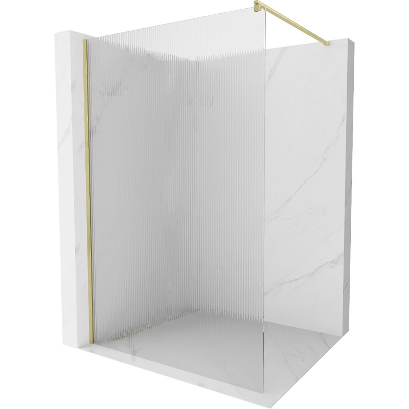Ścianka prysznicowa Mexen Kioto złota prążki 80 x 200 cm 800-080-101-55-09 1 szt.