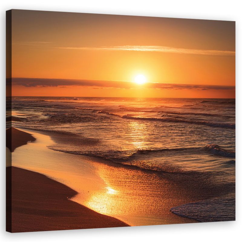 Obraz do salonu sypialni Feeby Zachód Słońca Plaża Krajobraz 40x40 cm 1szt