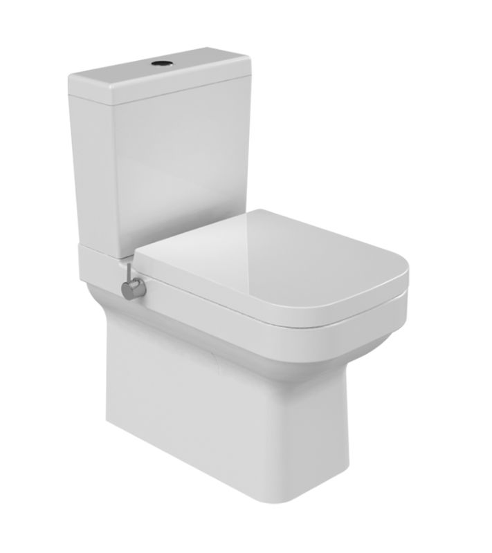 Kompakt WC z funkcją bidetu Domotechnika z baterią ciepła zimna woda 34.5x62x76.5cm odpływ poziomy 1szt