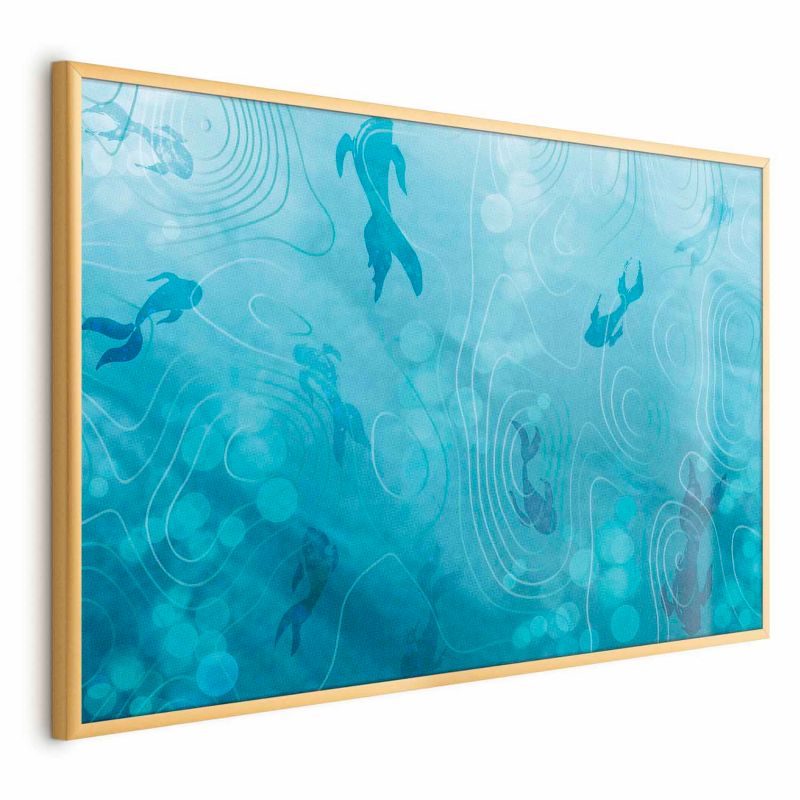 Plakat Artgeist Japoński staw 42x29,7 cm z ramą złotą 1 szt