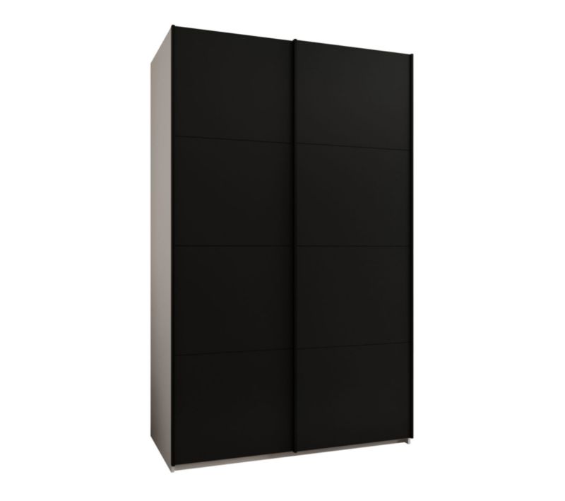Szafa przesuwna Abiks LUX wysoka szer.160cm biały/czarny/czarny 1szt.