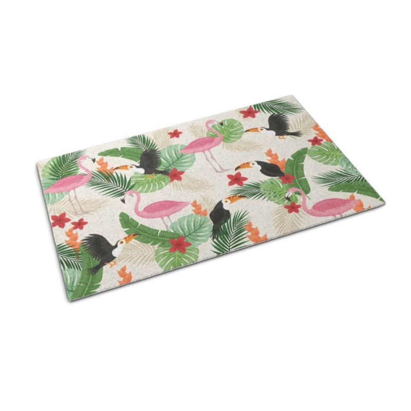 Wycieraczka wewnętrzna Tulup 60x40cm Ptaki Flamingi Antypoślizgowa 1 szt.