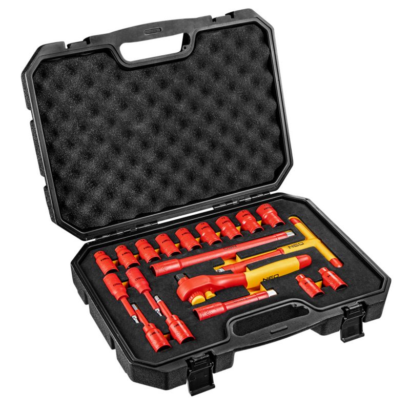 Klucze nasadowe NEO TOOLS 1000V, 19szt. 1 kpl