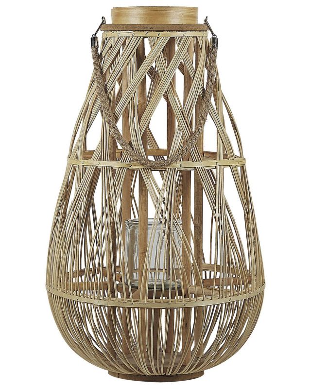 Lampion Tonga Drewno Naturalny 1 szt.