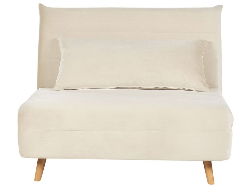 Sofa rozkładana Setten Kremowy Welur 1 szt.