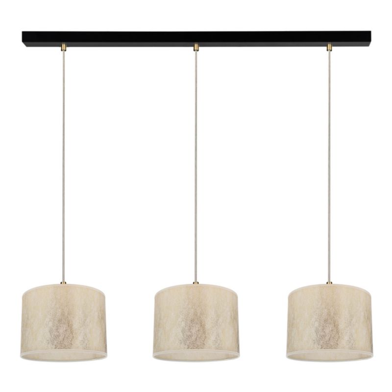 Lampa Wisząca SPOT Light 3xE27 Max.40W Minimalistyczne Połączenie Czerni i Złotych Abażurów, Polski Producent, 1 szt.