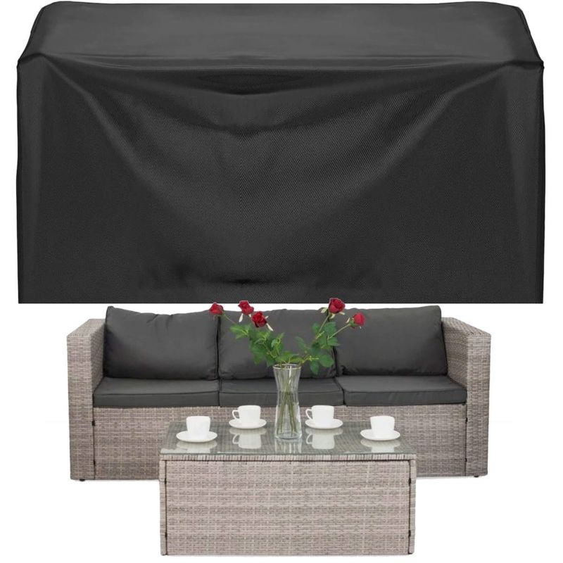 Pokrowiec na meble 250x200x80 cm Springos wodoodporny czarny 1 szt.