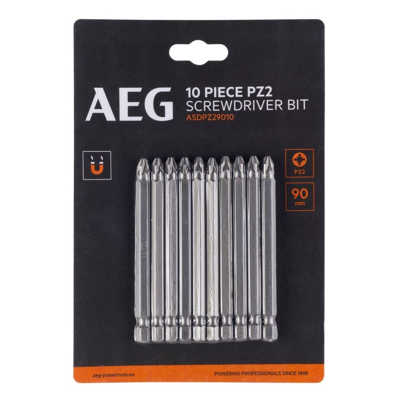 Zestaw Bitów AEG 90mm PZ2 10 elementów 1 szt.