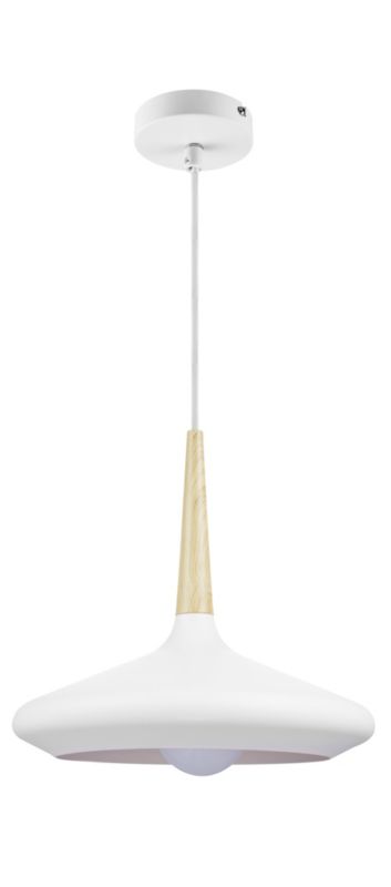 Lampa wisząca GoodHome Arraqis 1-punktowa E27 36 cm biała
