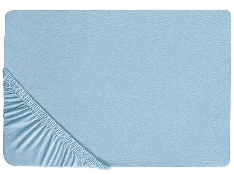 Prześcieradło z gumką Hofuf Bawełna 200x200 cm Błękitny 1 szt.