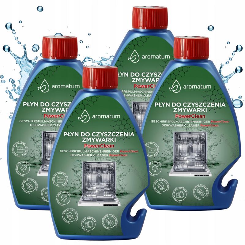 Płyn do czyszczenia zmywarki, Aromatum, w płynie, 4x 250ml, 4szt