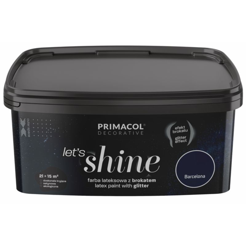Farba z brokatem Primacol Let's Shine 2 l Barcelona