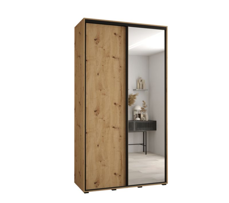 Szafa przesuwna Abiks DAVOS 3 wysoka szer.140cm gł.60cm artisan/artisan/srebrny 1szt.