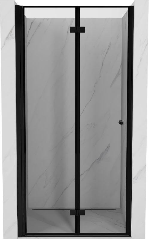 Drzwi prysznicowe Mexen Mist-F czarne 100x200 cm 1 szt