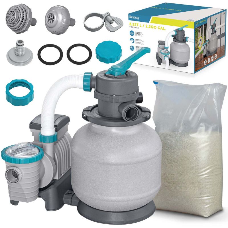 Pompa piaskowa do basenu Bestway filtr 8327 l/h + piasek 25kg 58499 1szt.