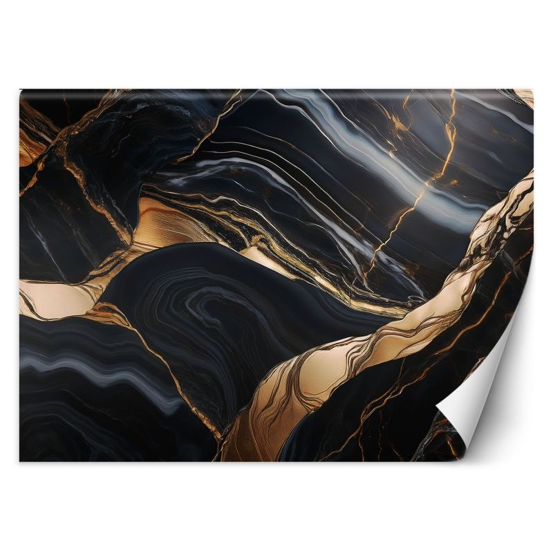 Fototapeta Feeby Czarny Marmur ze Złotem 150x105 1 szt