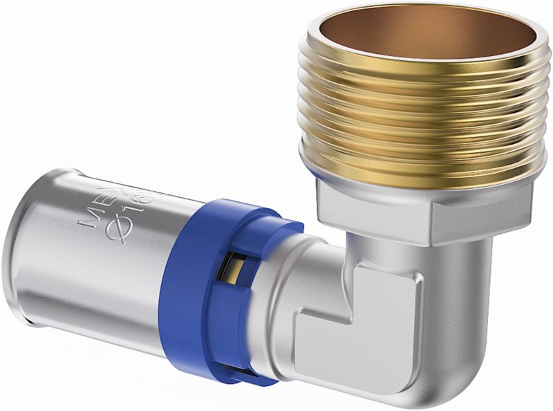 Kolano zaciskowe Mexen PEX-P srebrne 20 mm x 3/4 GZ 1 szt.