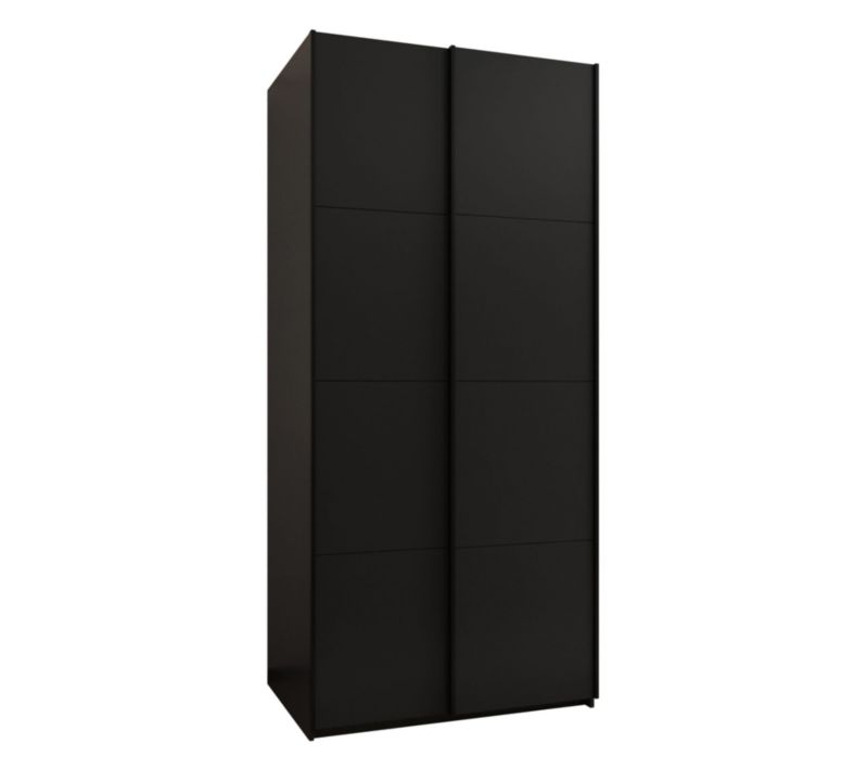Szafa przesuwna Abiks LUX wysoka szer.110cm czarny/czarny/czarny 1szt.