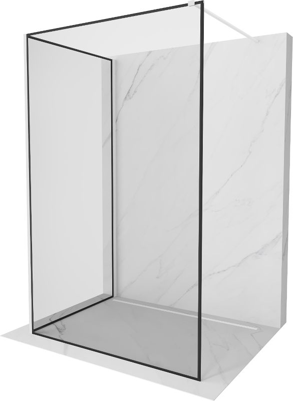 Ścianka prysznicowa walk-in Mexen Kioto czarny wzór biała 100x90cm 800-100-212-20-70-090 1 szt.