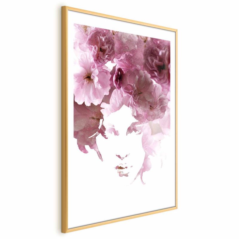 Plakat Artgeist Kwieciste spojrzenie 29,7x42 cm z ramą złotą 1 szt