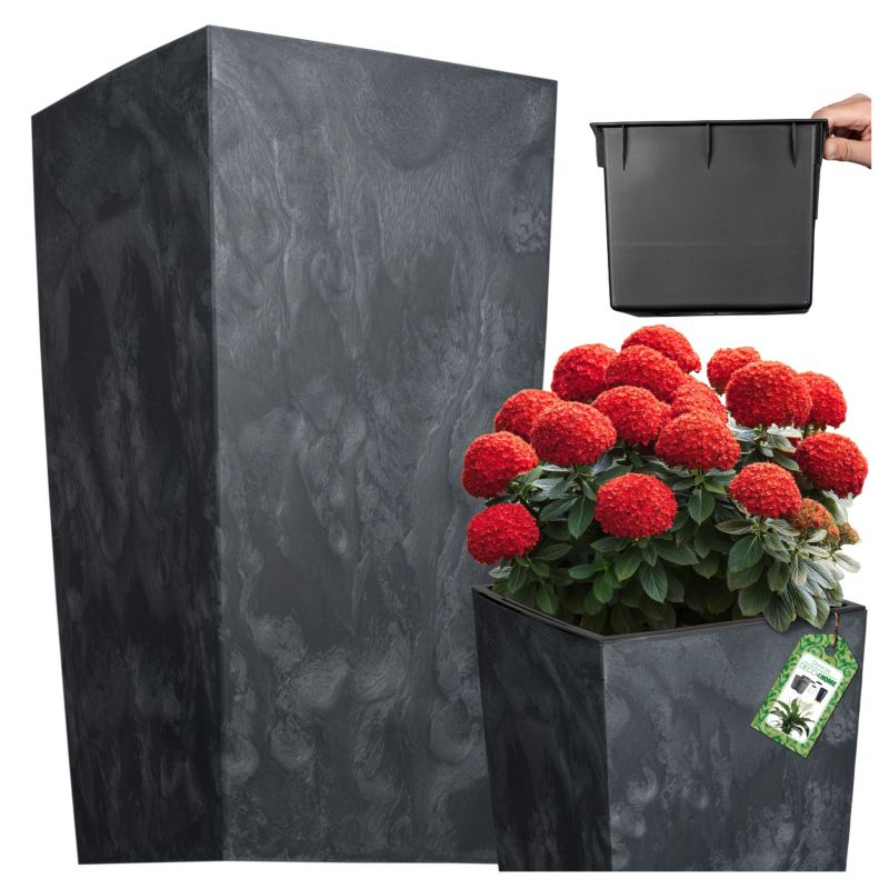 Doniczka Deco4Home donica antracyt imitacja betonu 37,5cm 1 szt.