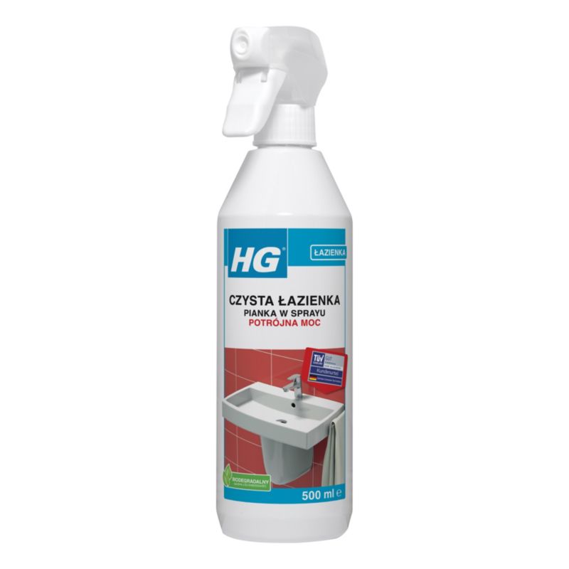 Pianka w sprayu HG Czysta łazienka potrójna moc 500 ml
