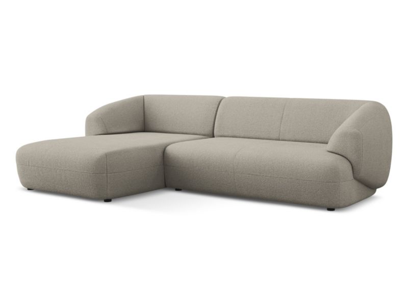 Narożnik lewostronny Makamii Moana z tkaniny bouclé 280x156 cm ciemny beż 1 szt.