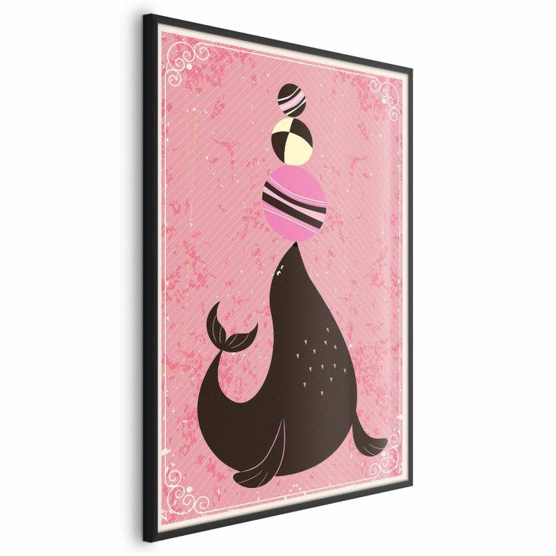 Plakat Artgeist Foka 40x60 cm z ramą czarną 1 szt