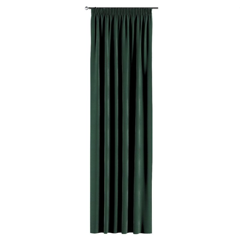Zasłona na taśmie marszczącej 1 szt. 130 x 260 cm Dekoria ciemny zielony 1 szt.